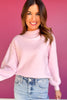 SSYS Merritt Mock Neck Sweater In Light Pink