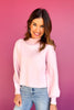 SSYS Merritt Mock Neck Sweater In Light Pink