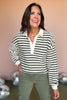 Olive Striped Collared Side Slit Top, striped top, must have top, must have style, fall style, fall fashion, elevated style, elevated top, mom style, shop style your senses by mallory fitzsimmons, ssys by mallory fitzsimmons