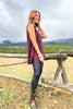 SSYS Lynn Sleeveless Mock Neck Sweater In Oxblood