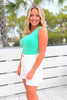 SSYS Signature U Line Built In Bra Tank Top In Seafoam