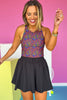 SSYS Black Drawstring Active Skort