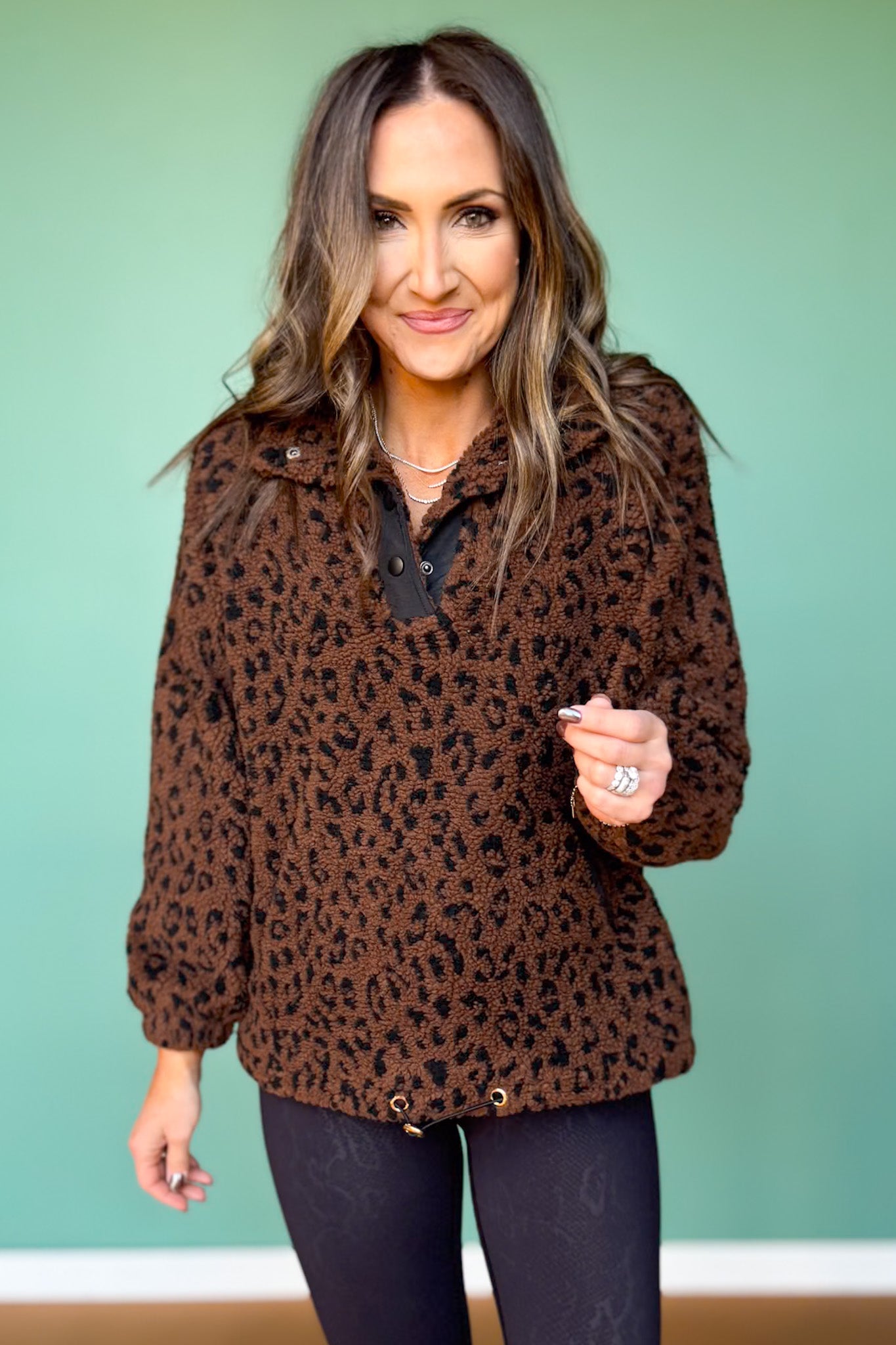 SSYS Signature Sherpa Pullover In Animal