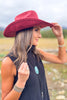 Burgundy Concho Band Cowboy Hat