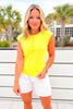 SSYS Cece Knit Cap Sleeve Top In Yellow