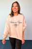 Khaki Paris Embroidered Crew Neck Sweatshirt, elevated basic, trendy, cozy, loungewear, new arrivals, graphic sweatshirt, ssys by mallory fitzsimmons