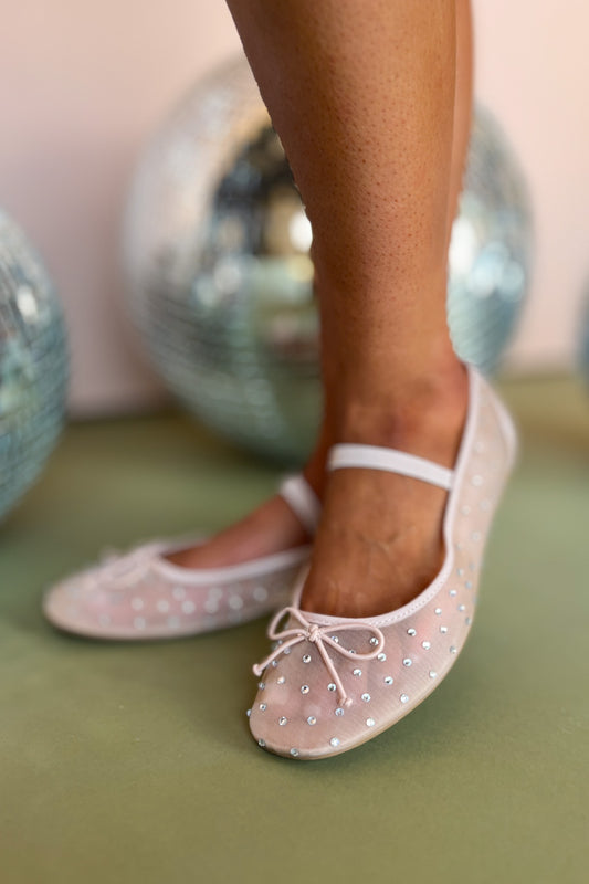  Nude Mesh Stone Embellished Strap Ballet Flats, ballet flat, shoes, must have shoes, must have flats, fall shoes, ssys by mallory fitzsimmons