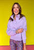SSYS Cropped Natalie Pullover In Lilac
