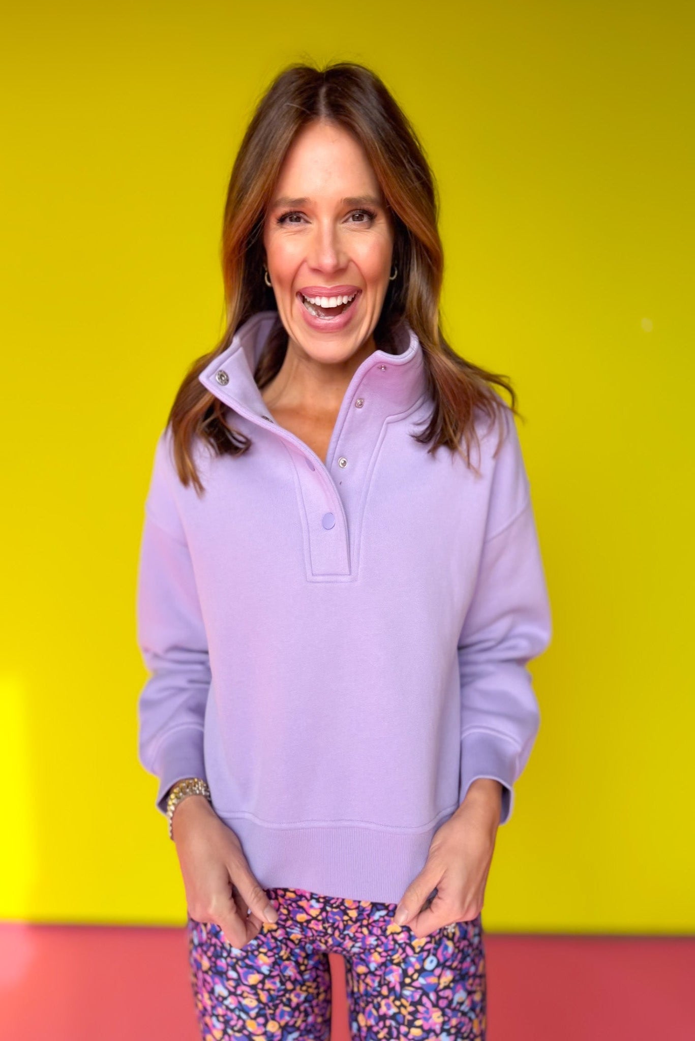SSYS Cropped Natalie Pullover In Lilac