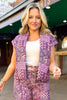 SSYS Colette Printed Quilted Puffer Top In Purple *FINAL SALE*