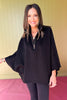 SSYS Marissa Fleece Lined Air Poncho In Black