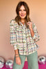 Green Multi Plaid Printed Button Front Collared Top, plaid top, must have top, must have style, fall style, fall fashion, elevated style, elevated top, mom style, shop style your senses by mallory fitzsimmons, ssys by mallory fitzsimmons