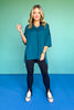 SSYS Signature Teal V Neck Lightweight Air Tent Top