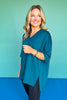 SSYS Signature Teal V Neck Lightweight Air Tent Top