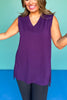 SSYS V Neck Sleeveless Air Tent Top In Plum