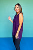 SSYS V Neck Sleeveless Air Tent Top In Plum