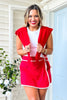 SSYS Polly Over The Shoulder Sweater In Red, elevated design, ssys exclusive, new arrivals, ssys the label, ssys by mallory fitzsimmons