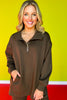 SSYS Ainsley Air Pullover In Deep Olive *FINAL SALE*