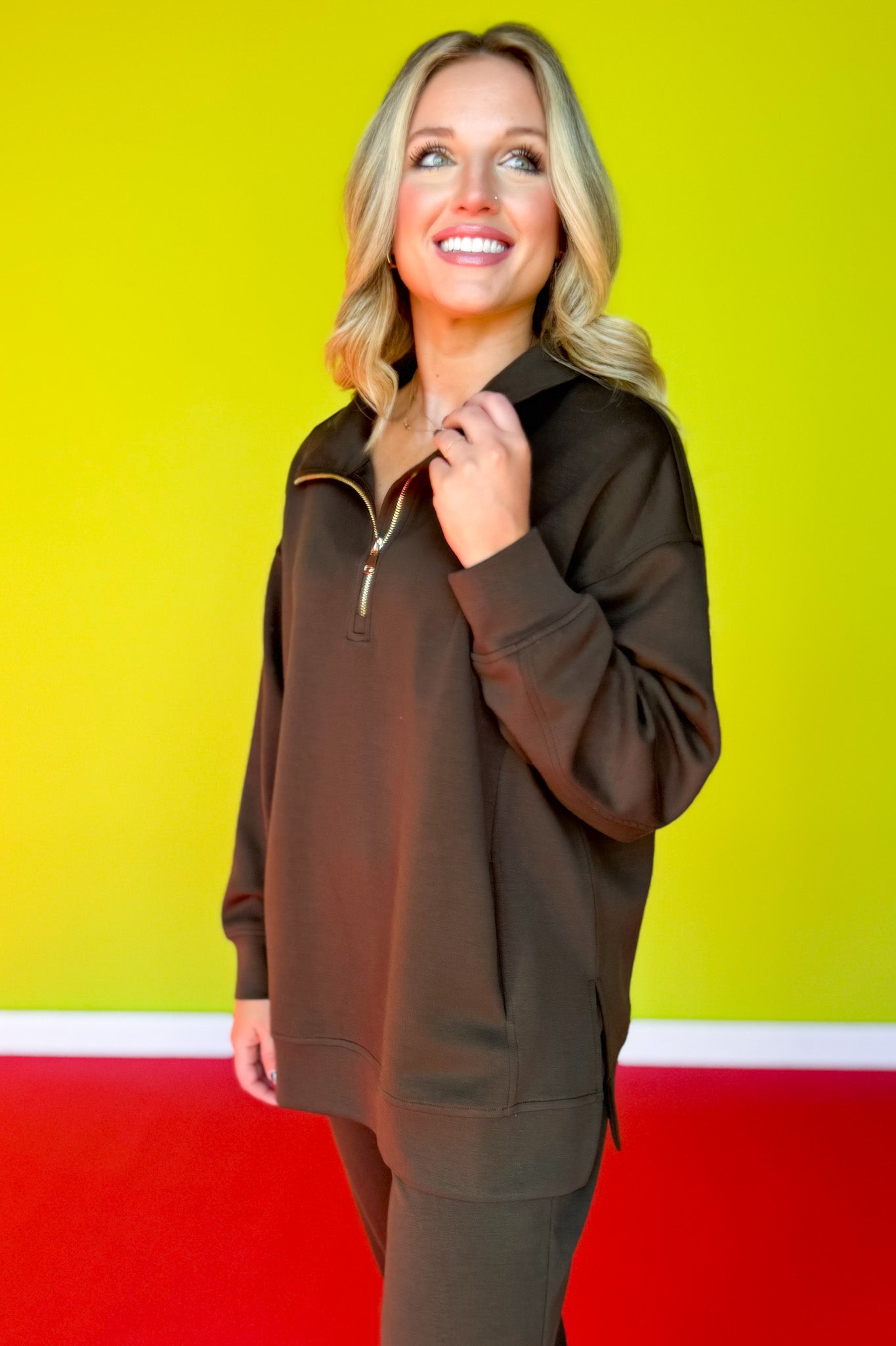SSYS Ainsley Air Pullover In Deep Olive *FINAL SALE*