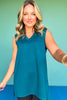 SSYS V Neck Sleeveless Air Tent Top In Teal