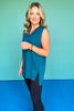 SSYS V Neck Sleeveless Air Tent Top In Teal