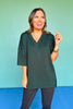 SSYS Signature Hunter Green V Neck Lightweight Air Tent Top