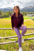 SSYS Ainsley Cropped Air Pullover In Maroon