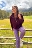 SSYS Ainsley Cropped Air Pullover In Maroon