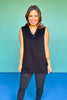 SSYS V Neck Sleeveless Air Tent Top In Black