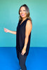 SSYS V Neck Sleeveless Air Tent Top In Black
