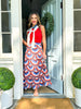SSYS Daisy One Tier Maxi Skirt In Red Bunting