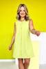 SSYS Jules Shift Faux Button Dress In Lime