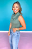 SSYS Farrah Sleeveless Bandana Top In Olive
