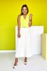 SSYS Sleeveless Gemma Peter Pan Collared Top In Lime