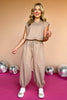 Taupe Open Back Detail Sleeveless Self Tie Waist Jumpsuit, jumpsuit, must have jumpsuit, must have style, fall style, fall fashion, elevated style, elevated jumpsuit, mom style, shop style your senses by mallory fitzsimmons, ssys by mallory fitzsimmons