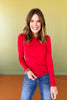 Red Basic Crew Neck Long Sleeve Top *FINAL SALE*