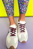 Maroon Spiked Sole Sneakers, ssys by mallory fitzsimmons