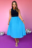 Turquoise Elastic High Waisted Pleated Mesh Skirt, mesh skirt, elevated skirt, pleated skirt, must have style, event style, fall fashion, fall style, mom style, mom fashion, ssys by mallory fitzsimmons