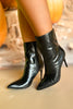 Black Point Toe Heeled Booties