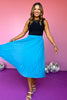 Turquoise Elastic High Waisted Pleated Mesh Skirt, mesh skirt, elevated skirt, pleated skirt, must have style, event style, fall fashion, fall style, mom style, mom fashion, ssys by mallory fitzsimmons