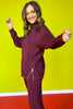 SSYS Gigi Air Mock Neck Pullover In Maroon *FINAL SALE*