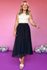 Black Elastic High Waisted Pleated Mesh Skirt, pleated skirt, tulle skirt, must have skirt, event style, mom style, elevated style, black skirt, fall style, fall fashion, ssys by mallory fitzsimmons