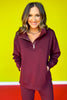 SSYS Ainsley Air Pullover In Maroon *FINAL SALE*