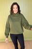 SSYS Wesley Mock Neck Pullover In Olive