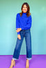 SSYS Merritt Mock Neck Sweater In Royal