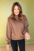 SSYS Wesley Mock Neck Pullover In Brown