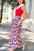 SSYS Daisy One Tier Maxi Skirt In Red Bunting