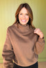 SSYS Wesley Mock Neck Pullover In Brown