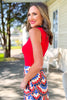 SSYS Ribbed Crew Neck Sleeveless Tank In Red