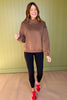 SSYS Wesley Mock Neck Pullover In Brown